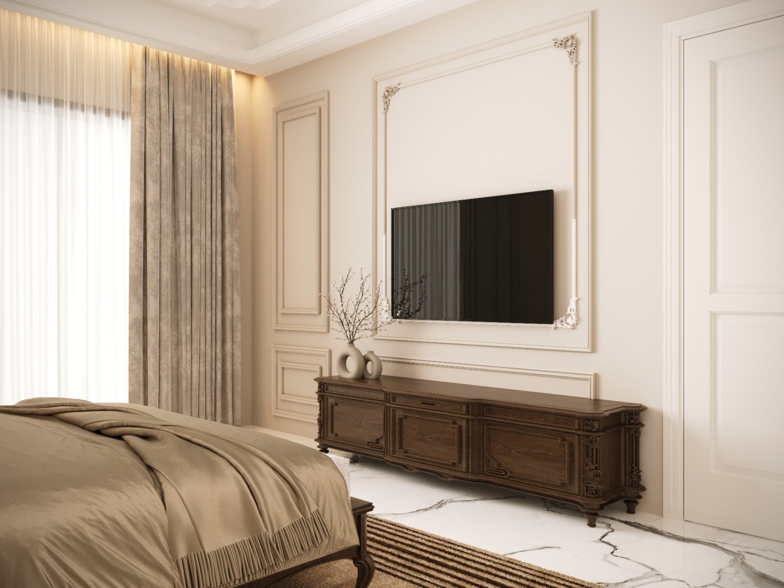 Classic Luxury Bedroom Interior Suite